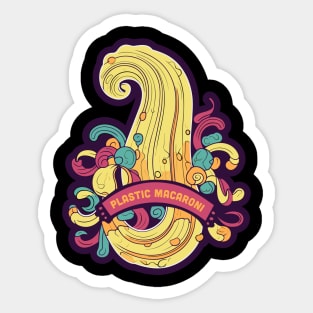 Plastic Macaroni Boho Trippy Hippy Sticker